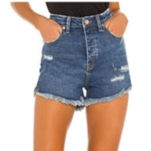 NWOT WE THE FREE CRVY VINTAGE HIGH RISE SHORT IN LOLITA BLUE